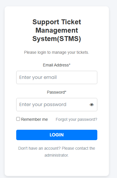 Support Ticket Management System(STMS)